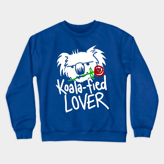 "Koalafied Lover" Australian Themed for Valentine's Day Crewneck Sweatshirt by sketchnkustom